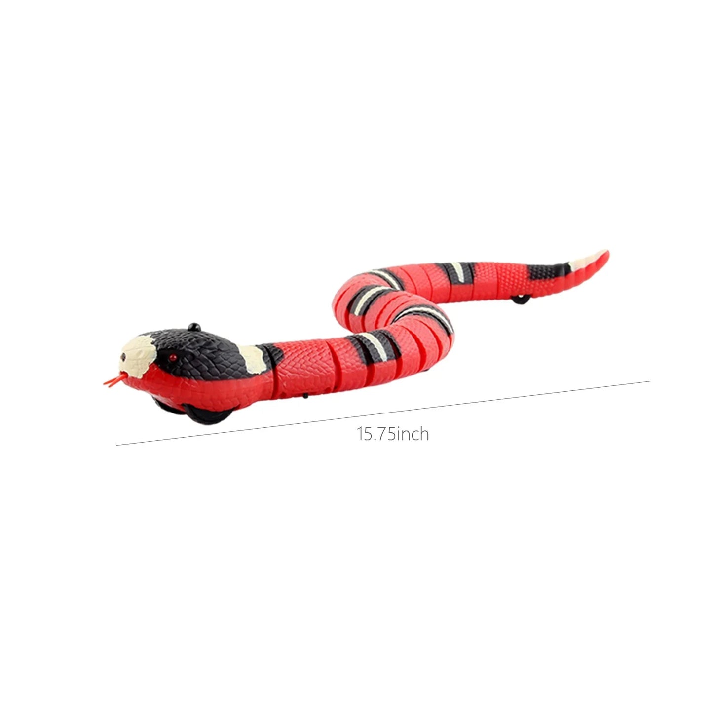 Smart Sensing Realistic Snake Toy - Interactive Fake Snake for Kids, Cats & Dogs - USB Rechargeable Electric Simulation Snake for Halloween, Christmas Xmas Gift